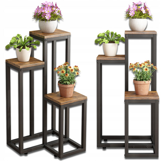 Supporto per Piante Marrone 34x34x67 cm Ideale per Casa o Balcone