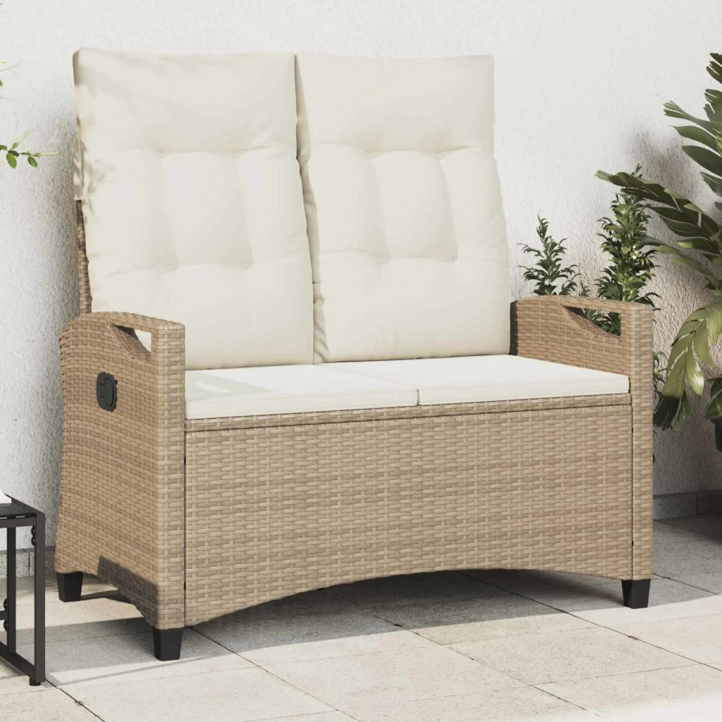Panchina da giardino Beige e Crema 105 x 60 x 112 cm 42026854