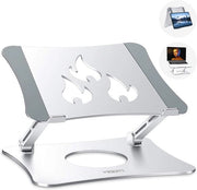 Supporto Ergonomico per Laptop Riser Verstilabile - Compatibile con Laptops da 10 a 15,6" - Alluminio Argento