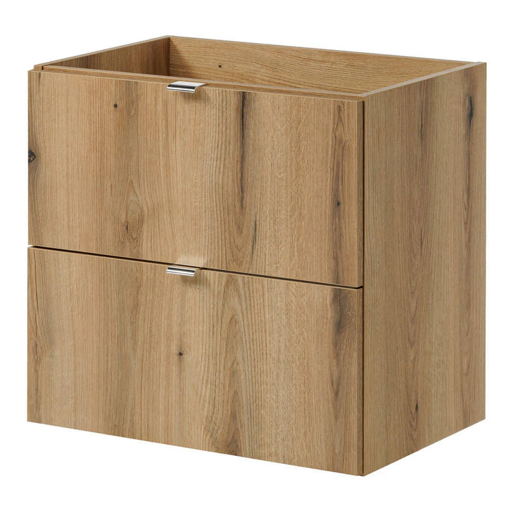 Mobile sottolavabo da bagno con 2 cassetti 60 x 60 x 40 cm effetto rovere nero 03_0010003