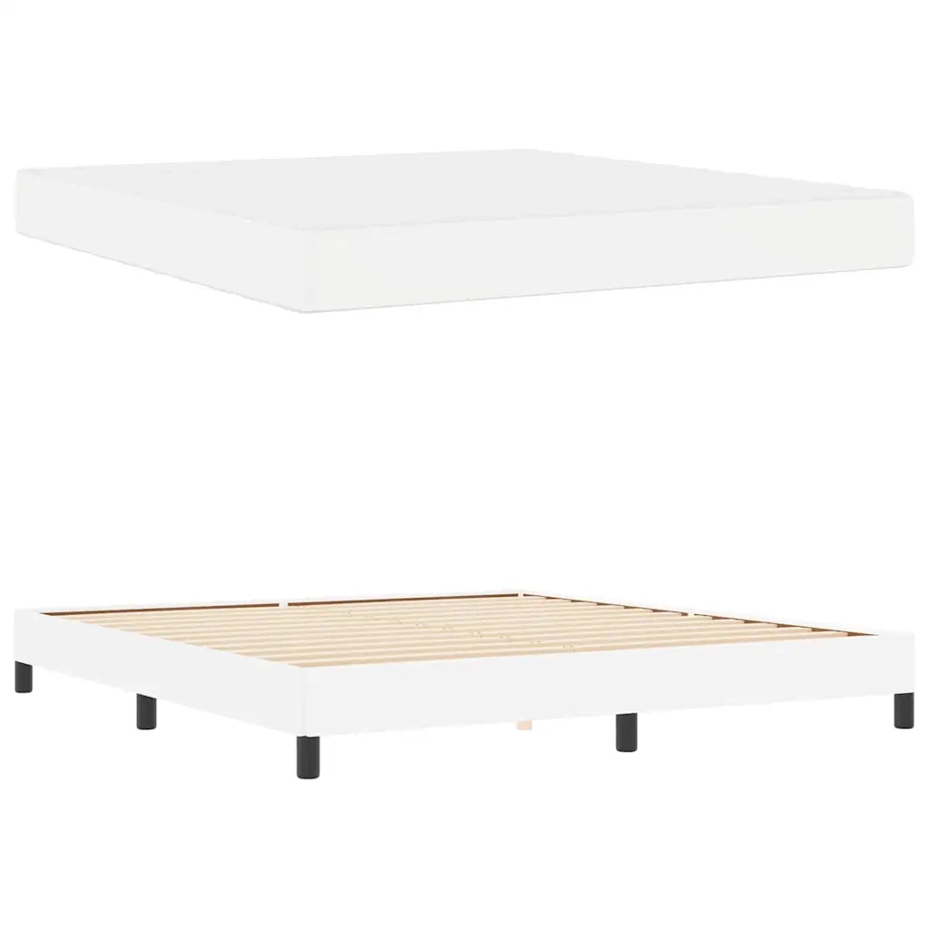 Struttura del letto Bianco Puro 180 x 200 cm Tessuto