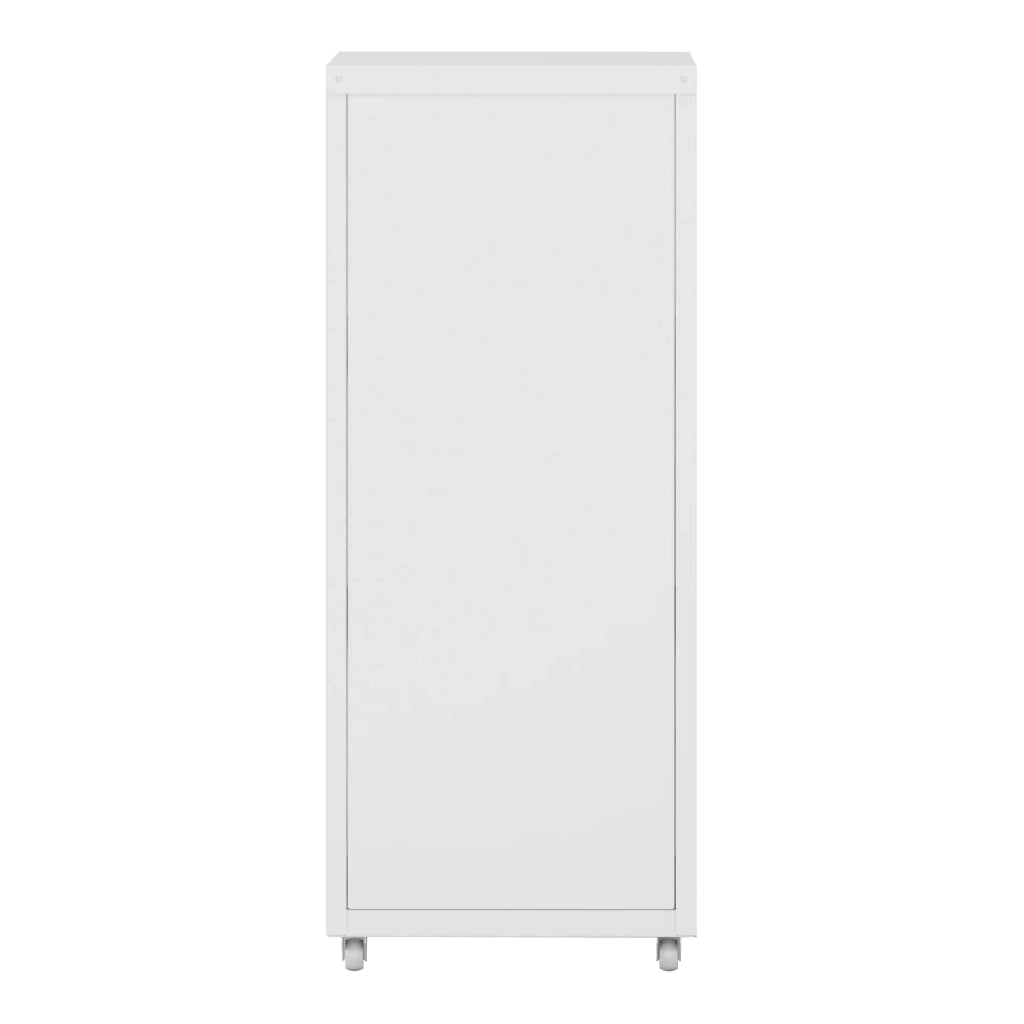 Cassettiera per ufficio mobile portadocumenti raccoglitori e materiale per ufficio su ruote con 5 cassetti 69 x 28 x 41 cm bianco 03_0006328