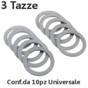 Conf.10pz GUARNIZIONE GOMMA CAFFETTIERA MOKA 3 TAZZE UNIVERSALE - UNIVERSALE