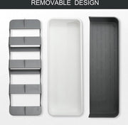 Organizzatore per utensili - organizzatore di plastica per le pentole, i cucchiai e le forchette - grigio