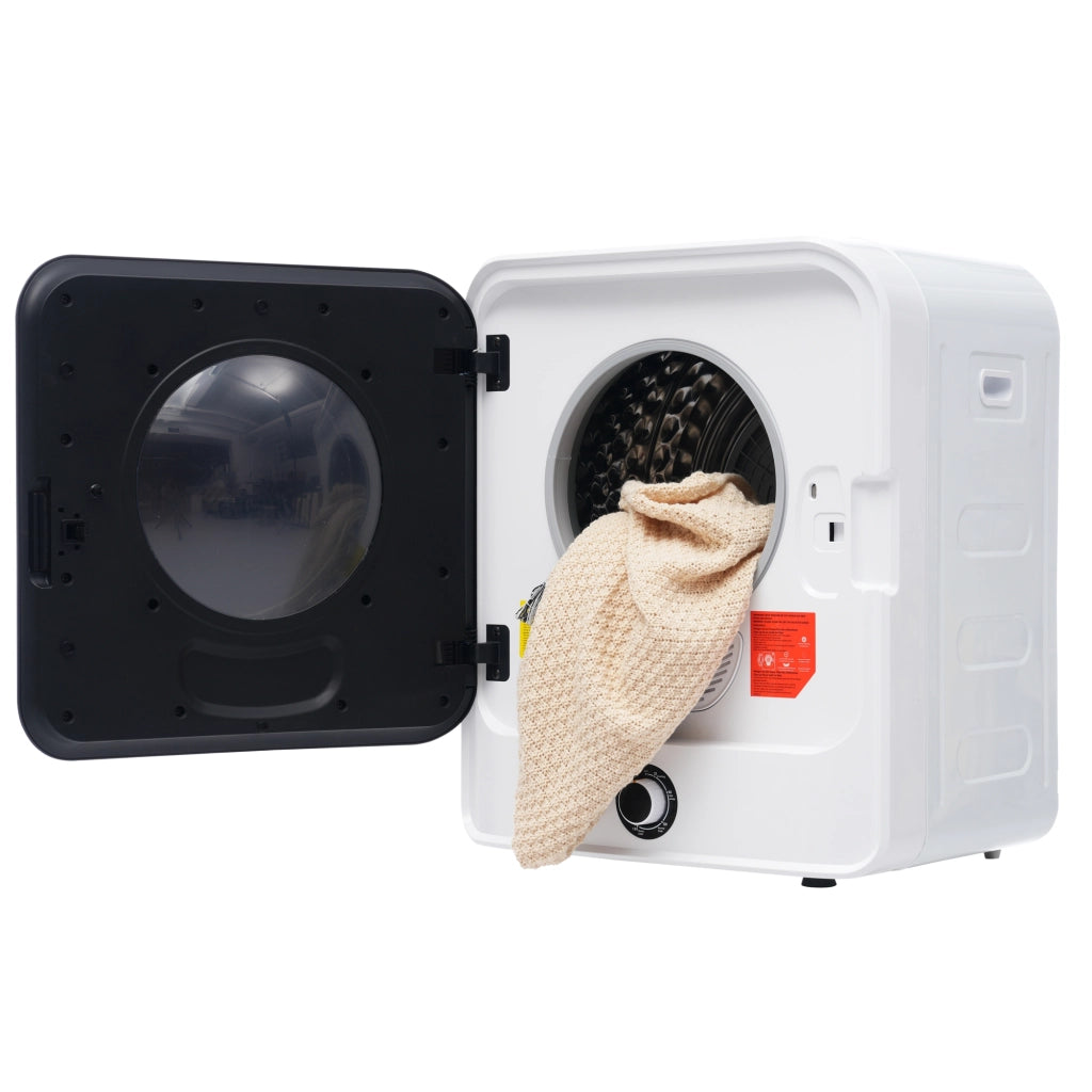 Asciugatrice a Evacuazione 3 kg 830 W con PTC Ceramico; 5 Programmi; Cestello Inox e Montaggio a Parete