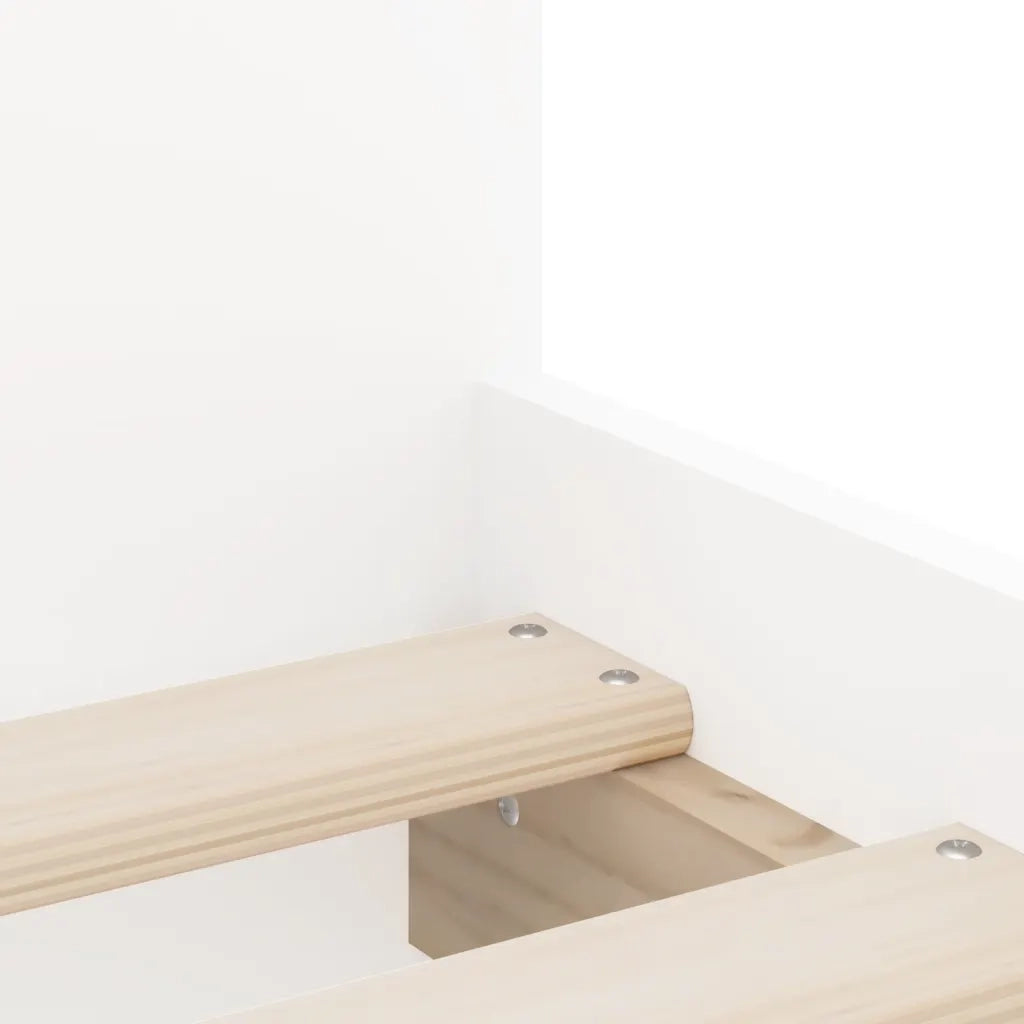 Letto singolo | Letto per adulti | Giroletto con Cassetti Bianco 90x200 cm