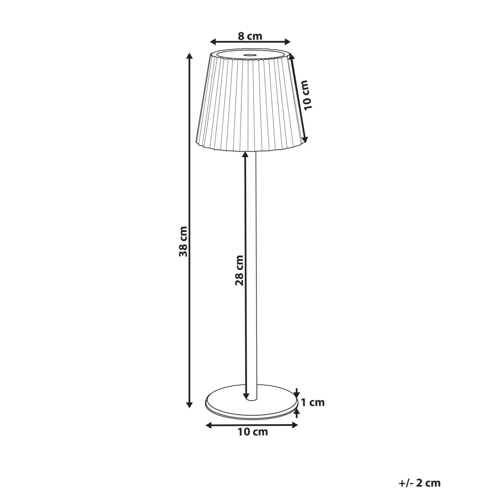 Lampada da tavolo in alluminio blu ferro luce interna esterna stile moderno