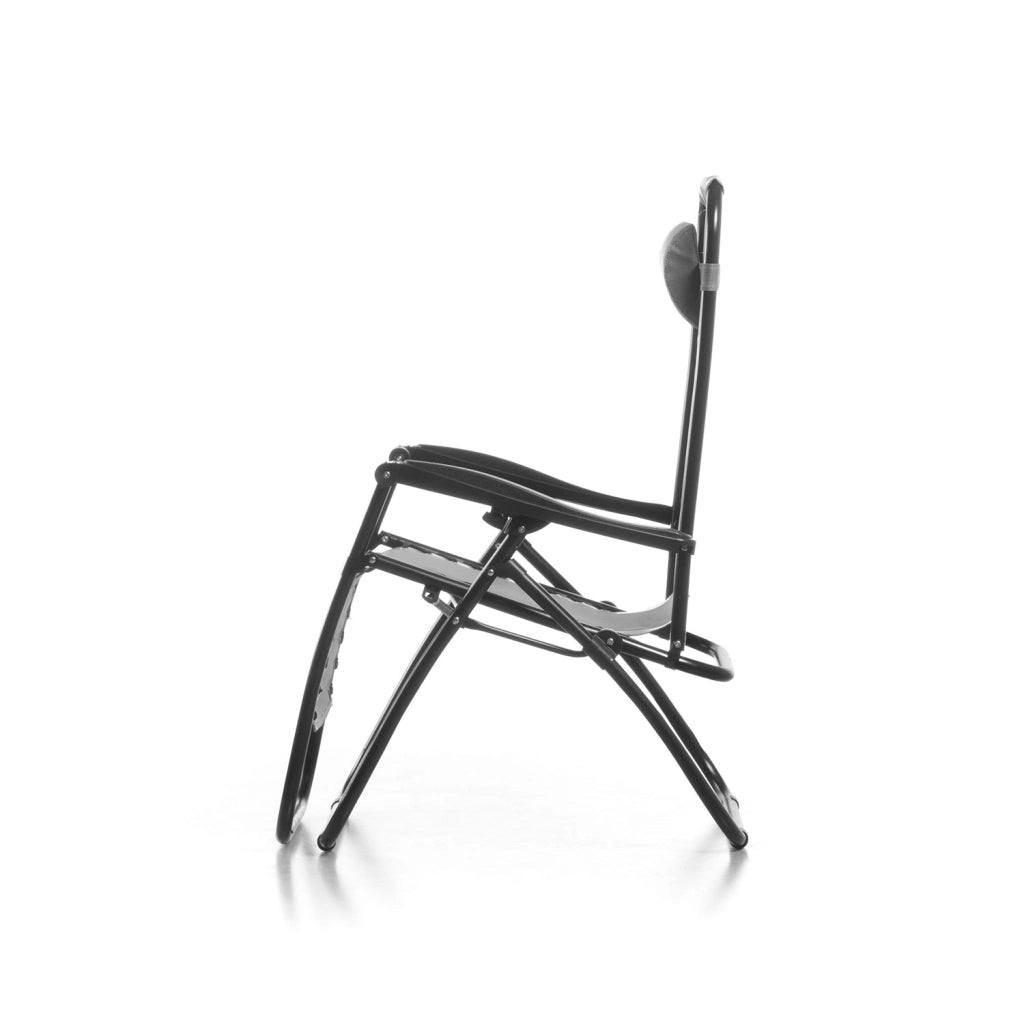 Sedia Sdraio da Giardino Gran Relax 88x65x110 cm in Textilene Grigio