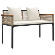 Panchina da esterno | Panchina da Giardino | Panca da Giardino Beige e Bianco Crema 117 x 54 x 74.5 cm