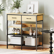Credenza industriale con 2 cassetti e 3 ripiani aperti