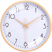 Orologio da Parete, non Tocante, in Legno Massello, Orologio di Casa Silenzioso su Batterie, Ronde, Orologio di precisione in Stile Scandinavo per Sala, Camera, Ufficio, 30x30cm/12 pollici