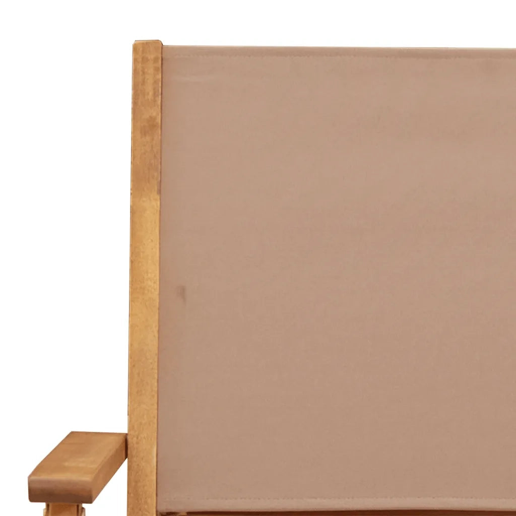 Set da Pranzo da Giardino 5 pz Tortora Tessuto e Legno Massello 3281702