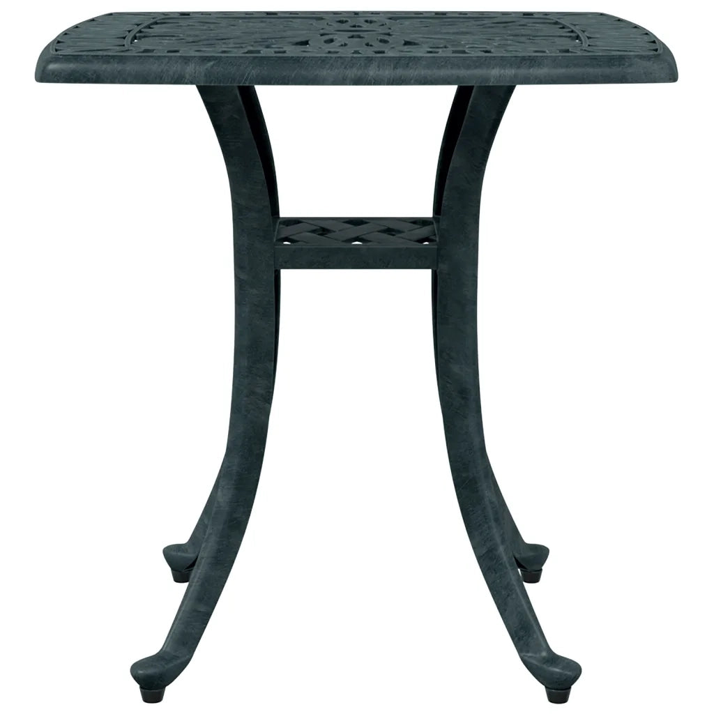 Tavolo da Giardino Verde 53x53x53 cm in Alluminio Pressofuso