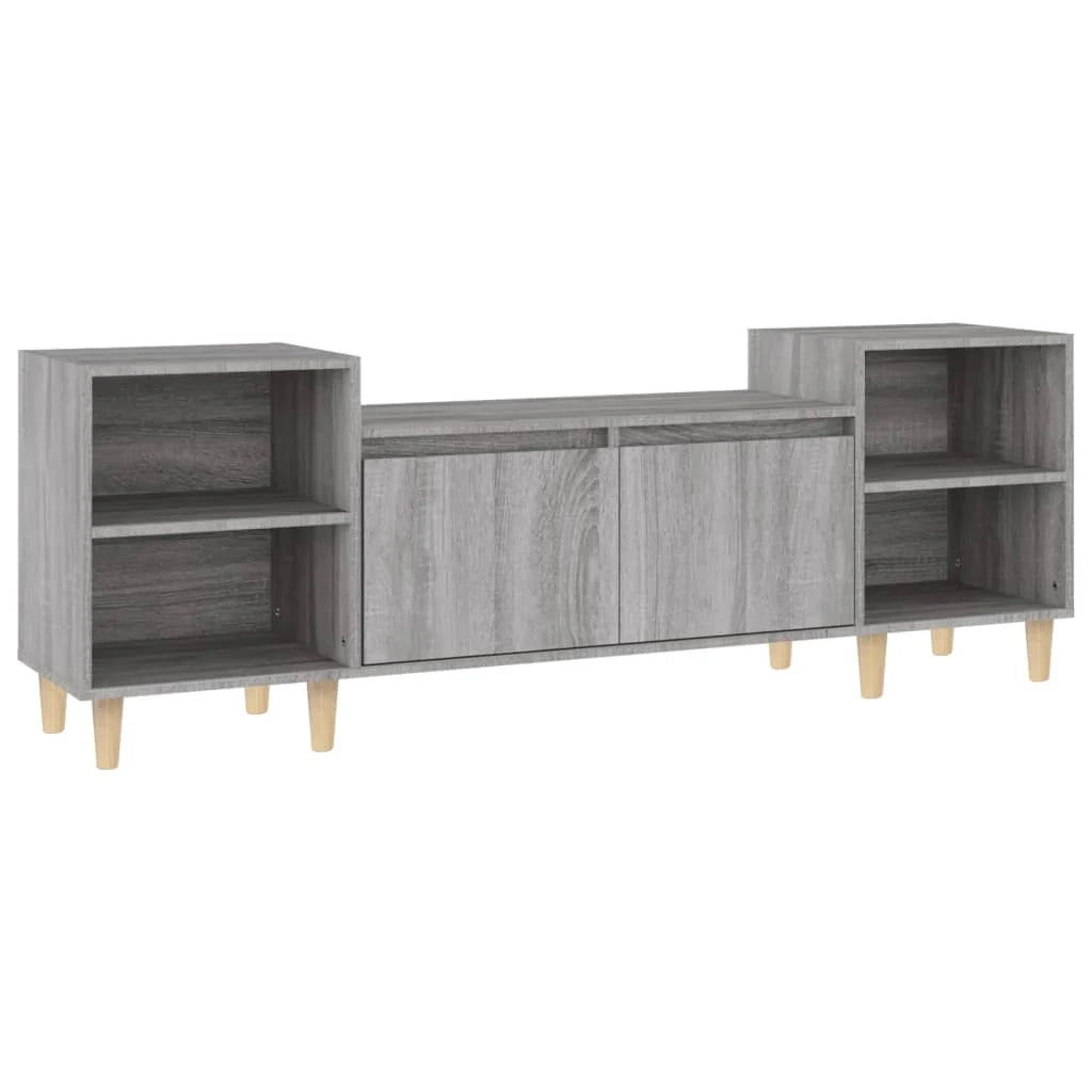 Mobile TV multimediale mensola TV credenza TV sala da pranzo soggiorno camera da letto Sonoma 160 x 35 x 55 cm legno ingegnerizzato grigio 02_0028419