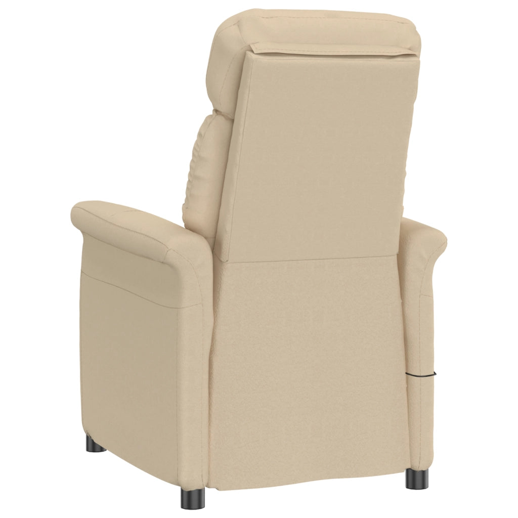 Poltrona Massaggiante  in Microfibra Color Crema
