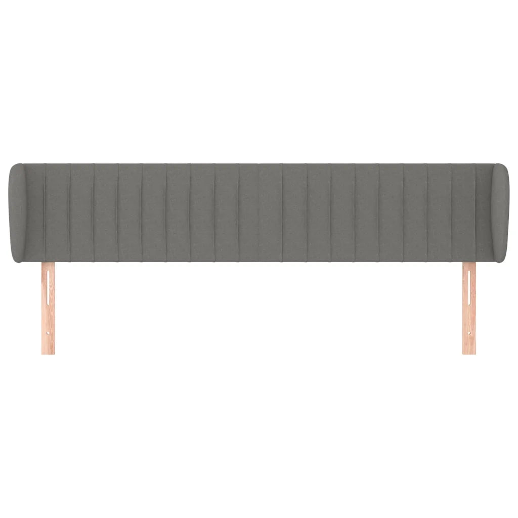 Testiera ad Orecchio Grigio Scuro 183x23x78/88 cm in Tessuto 3117397