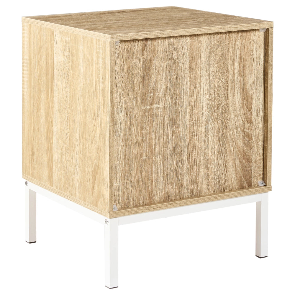 Comodino in legno di pino 2 cassetti legno chiaro in stile classico elegante