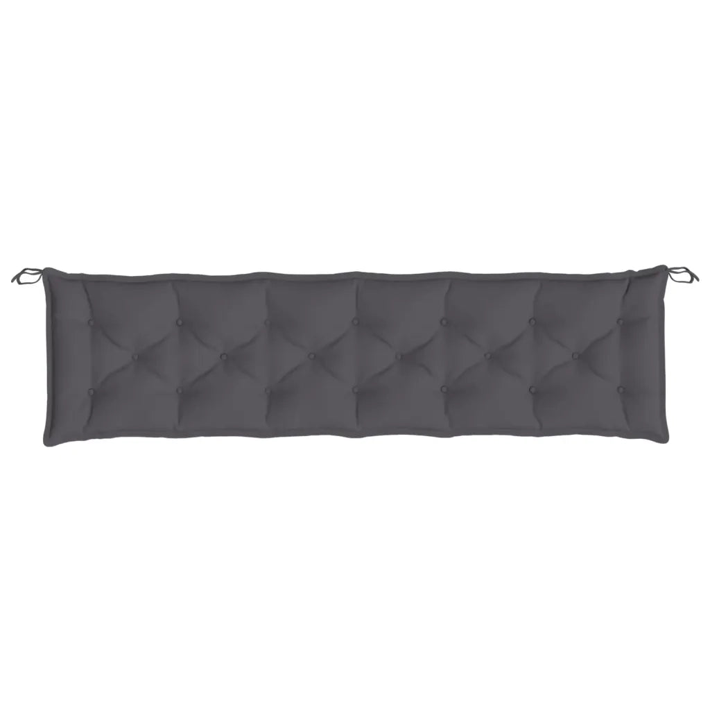 Cuscino per Panca Antracite 200x50x7 cm in Tessuto Oxford