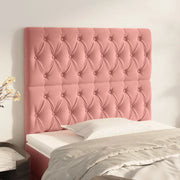 Testiera-Testata-Testiera Decorativa Rosa 90x7x118/128 cm Velluto