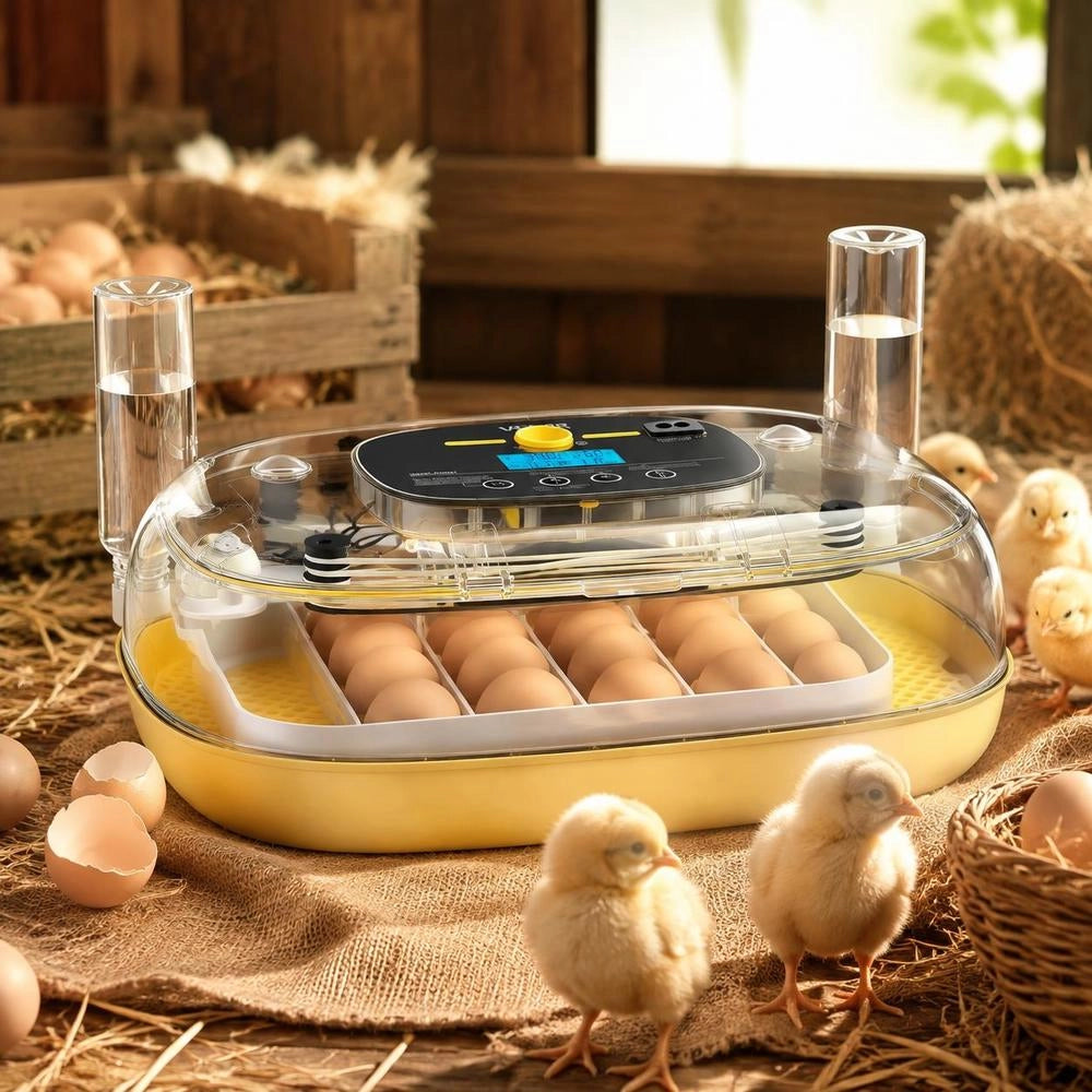 Fully Automatic 24-egg Incubator With Egg Turner, Temperature And Humidity Control, For Hatching Chicks, Ducks, Geese, And Quail.