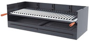 Barbecue a carbonella e legna Griglia in acciaio inox da 100 cm - Libera installazione / Incasso