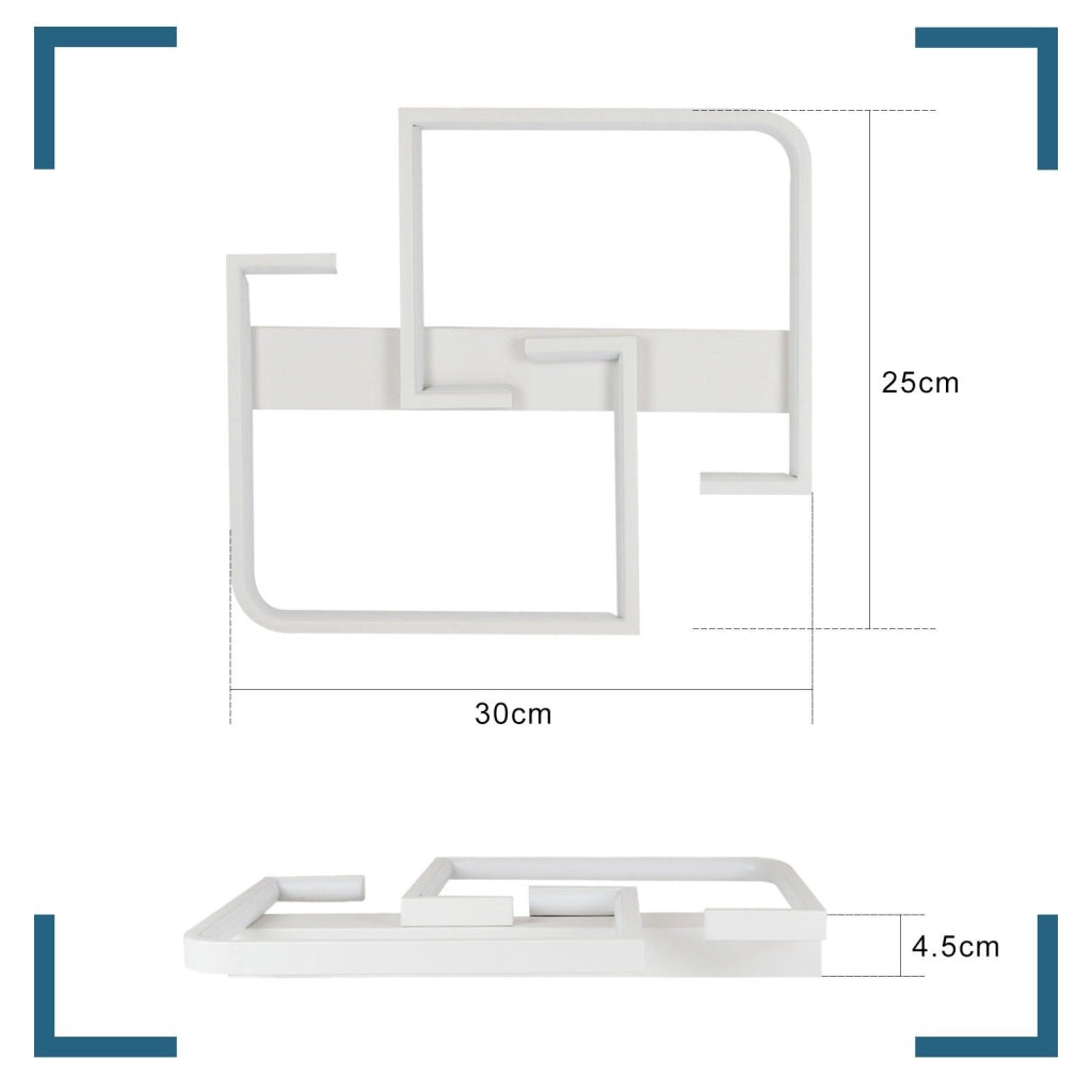 ZMH Lampada da soffitto plafoniera LED moderna 19W 30cm bianca per cucina corridoio interno