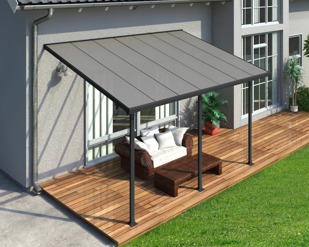 Pergola Addossata in Alluminio Feria 3X4.3 m  Grigio