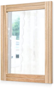 Specchi Rustici per Parete con Cornice in Legno Rettilineo, Decorativi per Soggiorno, Camera da Letto, Bagno