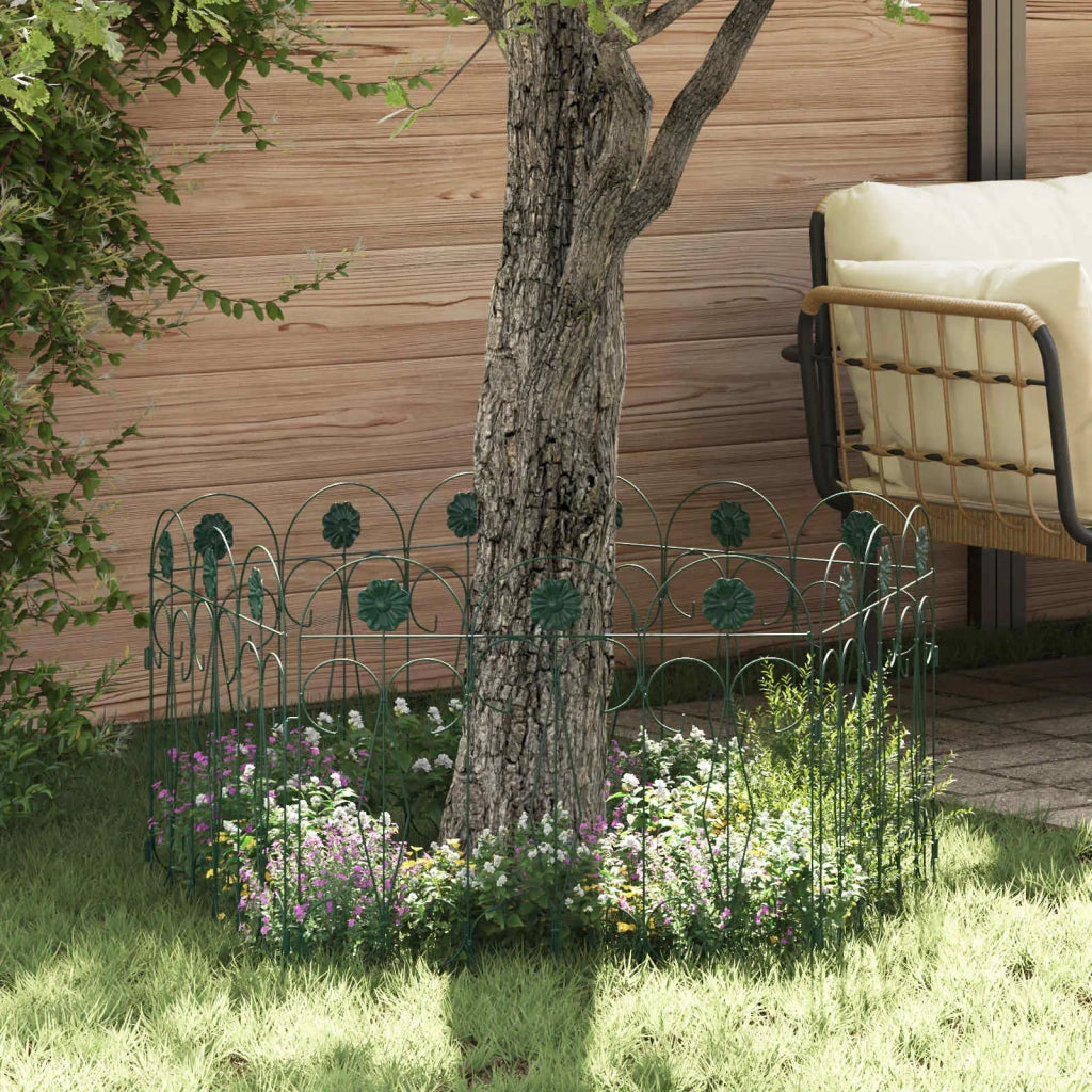 Recinzione per Giardino 5 pz Verde Acciaio CFW5376103