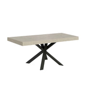 Tavolo allungabile 90x90/194 cm Clerko Premium cashmere gambe antracite