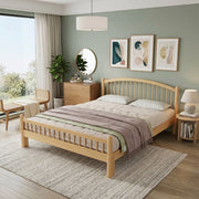 Letto singolo 140x200 cm legno beige