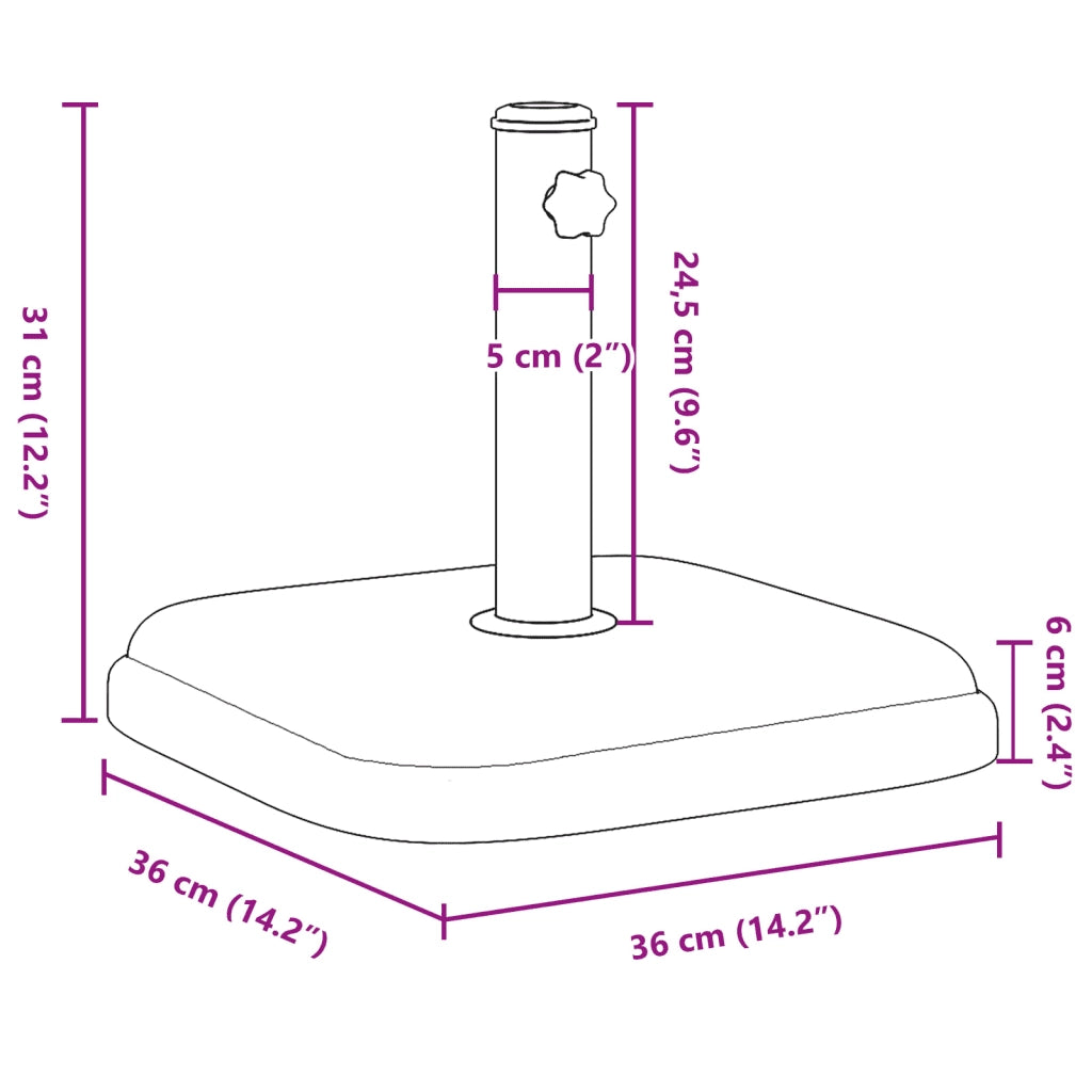 Base per Ombrellone per Pali ?32/35/38 mm 11 kg Rotonda CFW6934818