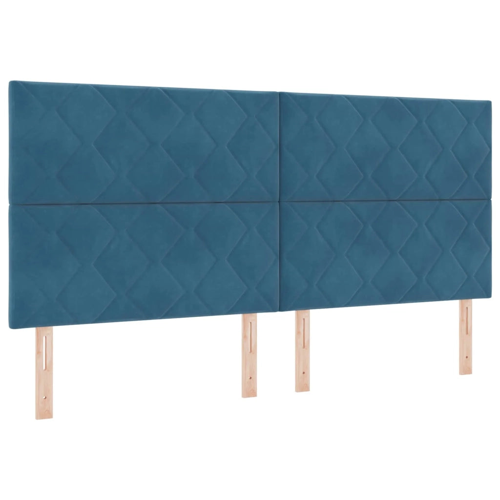 Letto ottomano con materasso Blu Scuro 200 x 200 cm Velluto 3457819