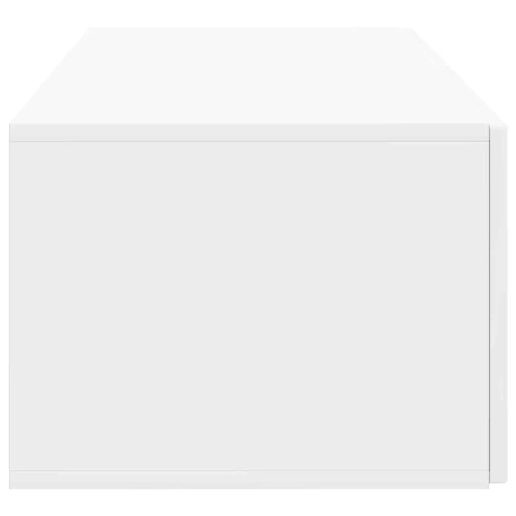 Mobile Porta TV da Muro Bianco Lucido 78,5 x 41 x 30 cm