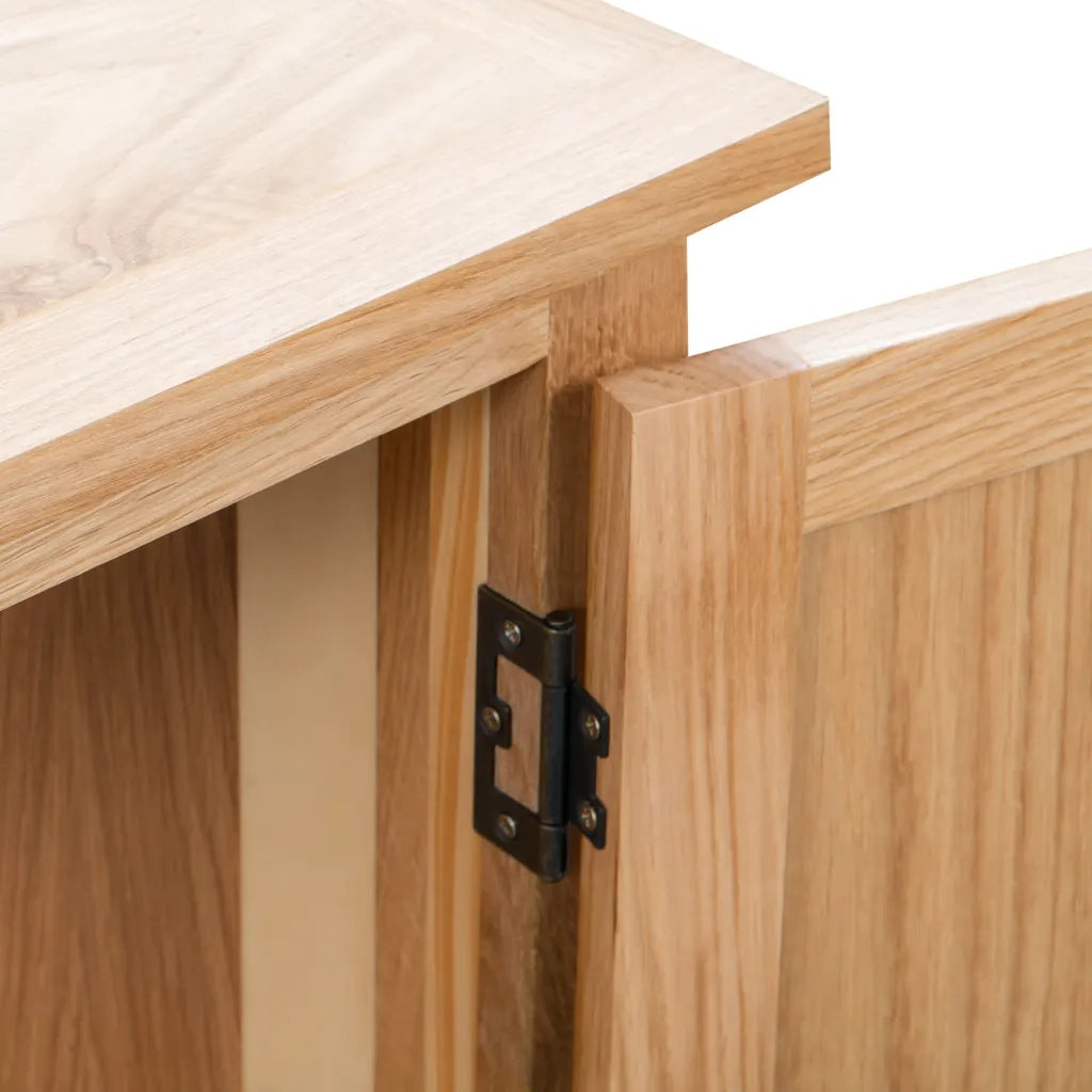 Mobile angolare 80 x 33,5 x 78 cm con ampio spazio contenitivo stile rustico legno massello marrone 02_0046308