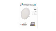 Faretto Pannello Led Rotondo Slim Incasso Controsoffitto 30w 3000 Lumen 220v CON Driver Luce Naturale 4000k