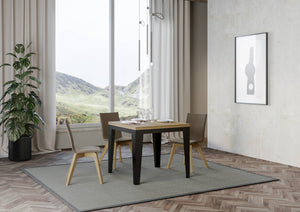 Tavolo Allungabile 90-180x90x80-78 cm Flame Libra Quercia Naturale