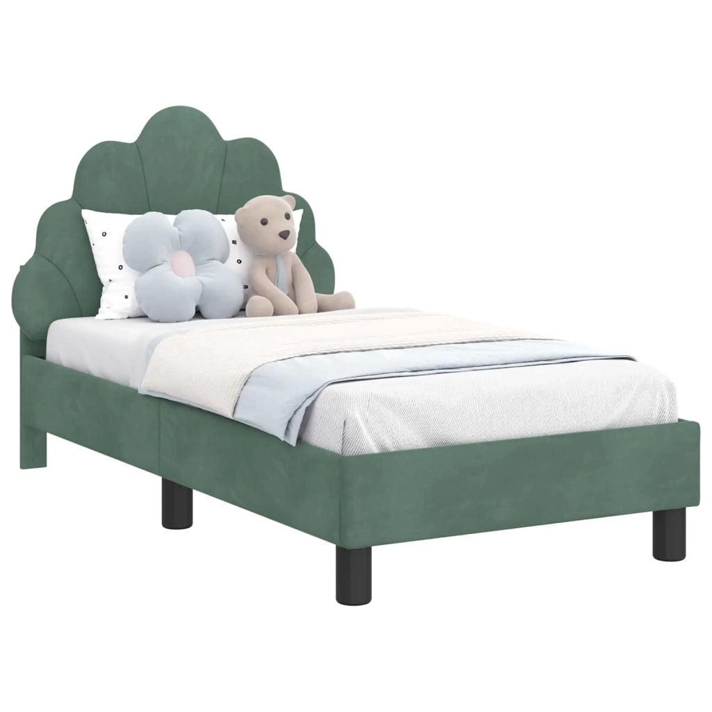 Letto singolo | Letto per adulti | Struttura letto per bambini con testata Verde Mare 70 x 140 cm
