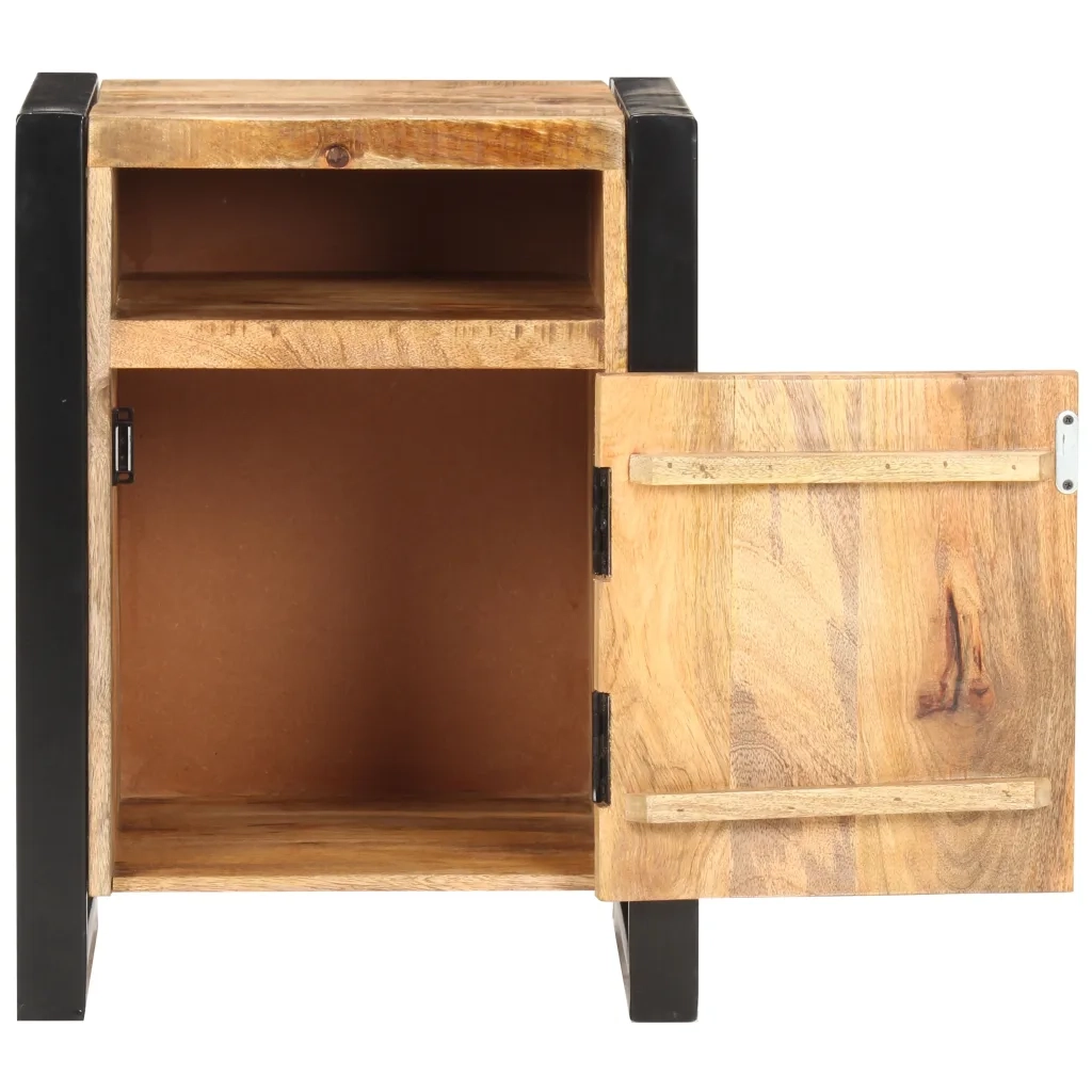 Comodino 40x35x55 cm in Legno Massello di Mango 321567