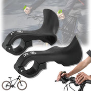 Manubri da bicicletta ergonomici con maniglie antiscivolo - peso leggero per mountain bike - per tubi da 21,8 a 22,8 mm - manubri da bicicletta neri