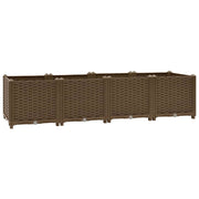 Fioriera rialzata per piante e fiori giardino 160 x 40 x 38 cm polipropilene 02_0000919