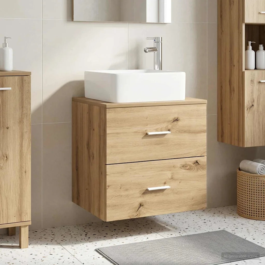 Mobile Lavabo da Parete Rovere Artigianale 49,5 x 41 x 63 cm 890277