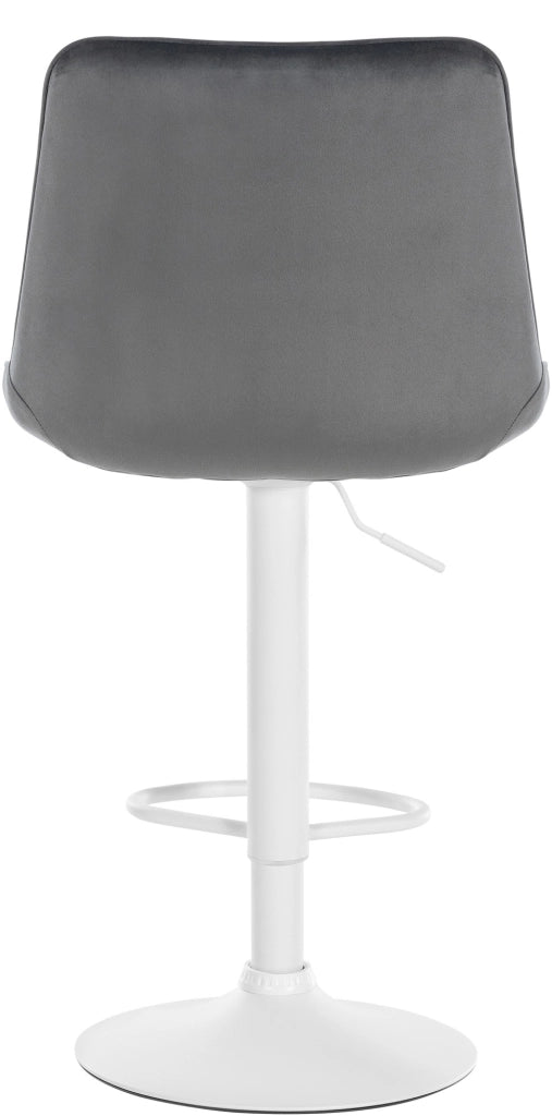 Sgabello Toni Velvet grigio scuro,bianco