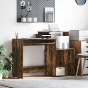 Scrivania con storage Rovere affumicato 120.5x44x88.5 cm Legno ingegnerizzato