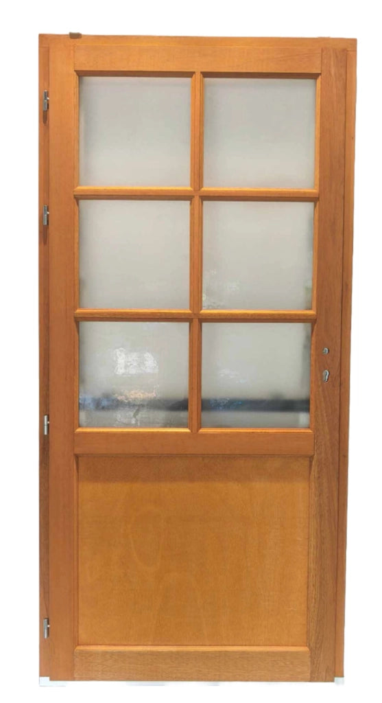 Porta di servizio in legno 'Naxos' modello 215X90 a spinta destra (dimensioni della tavola) senza maniglia