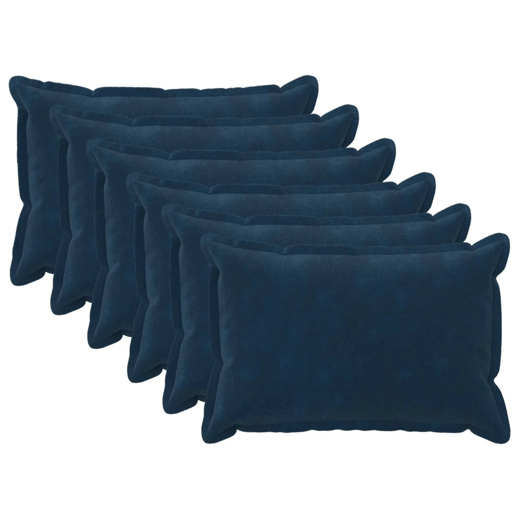 Cuscino con cuscino HOUTEN 6 pz Blu Fleece in microfibra 932278