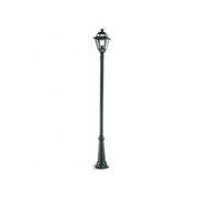 Palo Da Esterno Contemporaneo 241Cm Elegance Alluminio E Vetro Grigio 1 Luce E27
