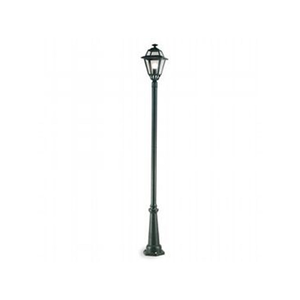 Palo Da Esterno Contemporaneo 241Cm Elegance Alluminio E Vetro Grigio 1 Luce E27