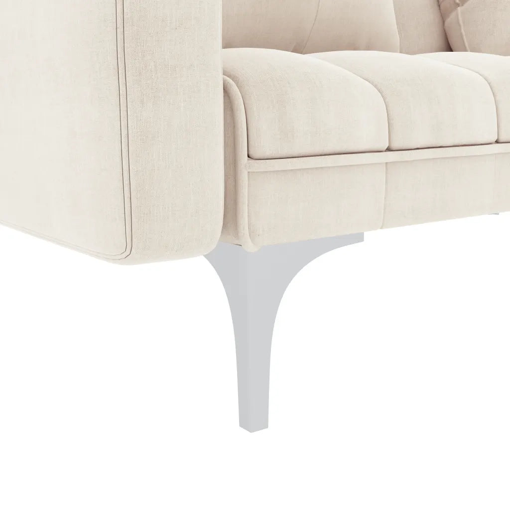 Divano Letto Crema in Tessuto cod mxl 25402