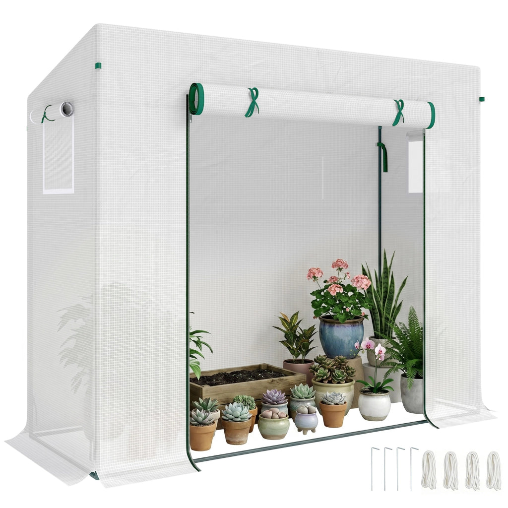 Serra da Giardino ¨C zephmum ¨C 200x76x168 cm Bianco Acciaio PE